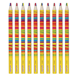 Карандаш с многоцветным грифелем ЮНЛАНДИЯ MAGIC, 1 шт., туба, шестигранный, утолщенный грифель 5 мм, натуральное дерево, 181373 фото Карандаш с многоцветным грифелем ЮНЛАНДИЯ MAGIC, 1 шт., туба, шестигранный, утолщенный грифель 5 мм, натуральное дерево, 181373