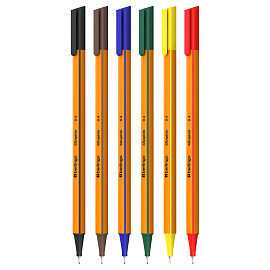 Набор капиллярных ручек Berlingo "Rapido" 06цв., 0,4мм, трехгран., европодвес фото Набор капиллярных ручек Berlingo "Rapido" 06цв., 0,4мм, трехгран., европодвес