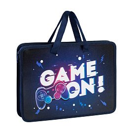 Папка с ручками А4 ArtSpace "Game on", пластик, на молнии, 45мм