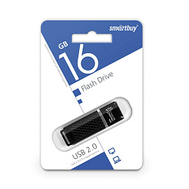 Флеш-память USB 2.0 16 ГБ Smartbuy Quartz (SB16GBQZ-K)