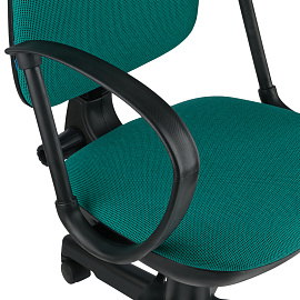 Кресло оператора Helmi HL-M30 "Престиж", ткань зеленая с черным