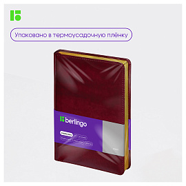 Ежедневник недатированный, А5, 160л., кожзам, Berlingo "xGold", зол. срез, бордовый фото Ежедневник недатированный, А5, 160л., кожзам, Berlingo "xGold", зол. срез, бордовый