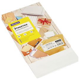 Этикетки самоклеящиеся А4 50л. OfficeSpace, белые, неделен., глянцевая, 80г/м2 фото Этикетки самоклеящиеся А4 50л. OfficeSpace, белые, неделен., глянцевая, 80г/м2