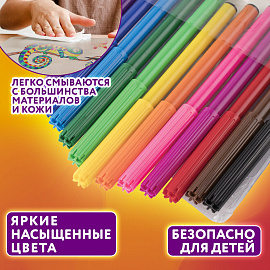 Фломастеры ЮНЛАНДИЯ 12 цветов, "УРОКИ РИСОВАНИЯ", вентилируемый колпачок, ПВХ, 151416