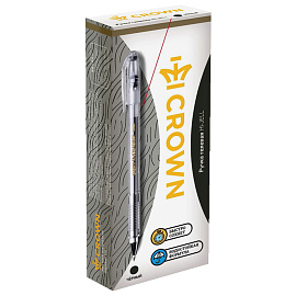 Ручка гелевая неавтоматическая Crown Hi-Jell черная (толщина линии 0.35 мм)