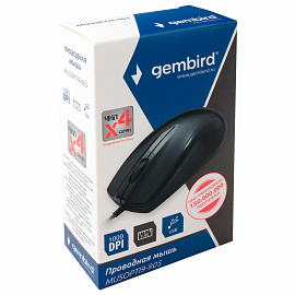 Мышь проводная Gembird MUSOPTI9-905U черная (MUSOPTI9-905U)
