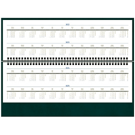 Планинг недатированный, 64л., 330*130мм, кожзам, Berlingo "Vivella Prestige", зеленый