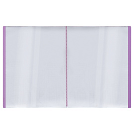 Папка с 30 вкладышами СТАММ "Кристалл" А4, 17мм, 700мкм, пластик, фиолетовая фото Папка с 30 вкладышами СТАММ "Кристалл" А4, 17мм, 700мкм, пластик, фиолетовая