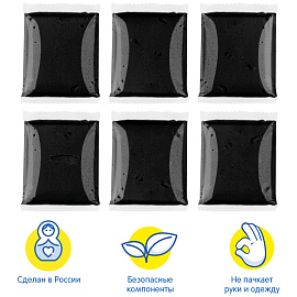 Легкий пластилин для лепки Мульти-Пульти, черный, 6шт., 60г, прозрачный пакет фото Легкий пластилин для лепки Мульти-Пульти, черный, 6шт., 60г, прозрачный пакет