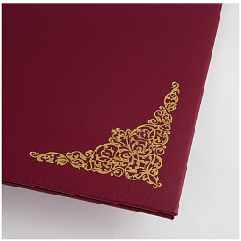 Папка адресная "Поздравляем!" OfficeSpace, А4, бумвинил, бордовый, инд. упаковка