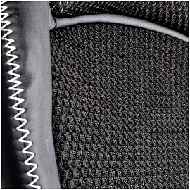 Кресло игровое Helmi HL-S02 "Virage", экокожа/ткань черная фото Кресло игровое Helmi HL-S02 "Virage", экокожа/ткань черная