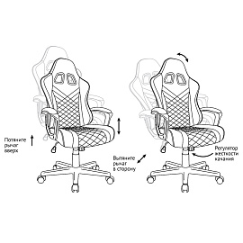 Кресло игровое Helmi HL-S10 "Level up", экокожа черная фото Кресло игровое Helmi HL-S10 "Level up", экокожа черная