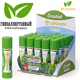 Клей-карандаш Crown "Expert", 08г, ПВП