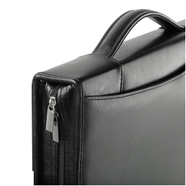 Папка деловая OfficeSpace "Mars" комбинир. кожзам, полиэстер, на молнии, с ручкой