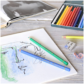 Карандаши цветные художественные Faber-Castell "Polychromos", 24цв., заточен., метал. коробка