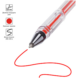 Ручка гелевая OfficeSpace красная, 0,5мм фото Ручка гелевая OfficeSpace красная, 0,5мм