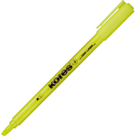 Текстовыделитель Kores желтый (толщина линии 0.5-3.5 мм)