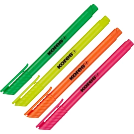 Набор текстовыделителей Kores (толщина линии 0.5-3.5 мм, 4 цвета)