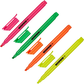 Набор текстовыделителей Kores (толщина линии 0.5-3.5 мм, 4 цвета)