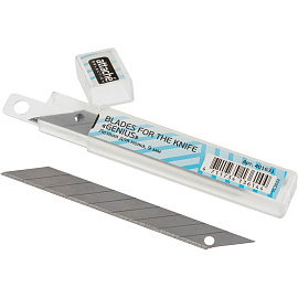 Лезвия сменные для канцелярских ножей Attache Selection Genius 9 мм сегментированные (10 штук в упаковке)