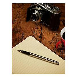 Ручка перьевая Jotter FP Stainless steel CT цвет чернил синий, цвет корпуса серебристый (артикул производителя 2030946)