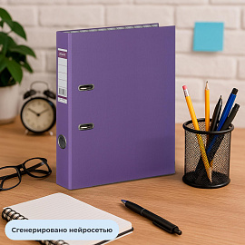Папка-регистратор Bantex (Attache Selection) Economy Plus 50 мм фиолетовая бумвинил/бумага с защитным уголком