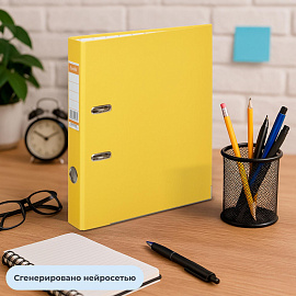 Папка-регистратор Bantex (Attache Selection) Economy Plus 50 мм жёлтая бумвинил/бумага с защитным уголком