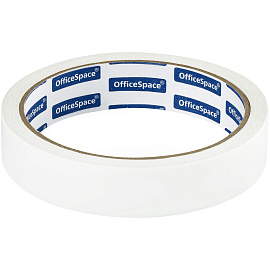 Клейкая лента двусторонняя OfficeSpace, 19мм*10м, бумажная основа фото Клейкая лента двусторонняя OfficeSpace, 19мм*10м, бумажная основа
