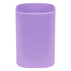 Подставка-стакан СТАММ "Фаворит", пластиковая, квадратная, фиолетовая фото Подставка-стакан СТАММ "Фаворит", пластиковая, квадратная, фиолетовая