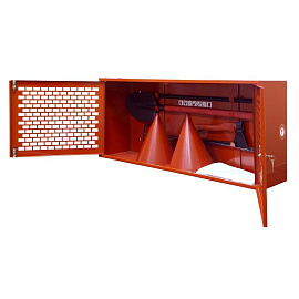 Щит пожарный Пожтехника Престиж ЩПЗ-СК металлический навесной с решеткой (125x55x30 см)