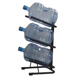 Стеллаж для бутилированной воды Комус Мебель (Cobalt) Бридж-3 на 3 тары чёрный