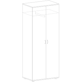 Гардероб Рондо Ш11 (береза, 804х450х2149 мм)