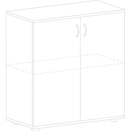 Шкаф для документов Рондо (береза, 804х450х753 мм)