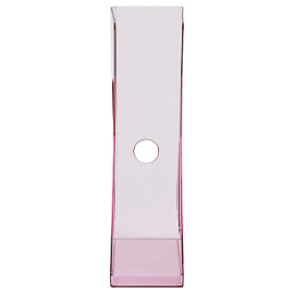 Лоток для бумаг вертикальный СТАММ "Актив", тонированный розовый, ширина 70мм