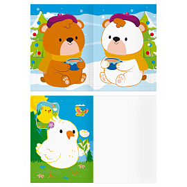 Раскраска пальчиковая с цв. фоном А5, 8 стр., ТРИ СОВЫ "Рисую пальчиками. Выпуск 1