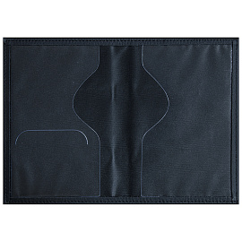 Обложка для паспорта OfficeSpace "Комфорт", экокожа, синий, тиснение золотом