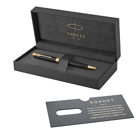 Ручка шариковая Parker Sonnet цвет чернил чёрный, цвет корпуса чёрный (артикул производителя 1931519)