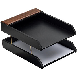 Набор настольный деревянный тёмный орех (8 предметов)