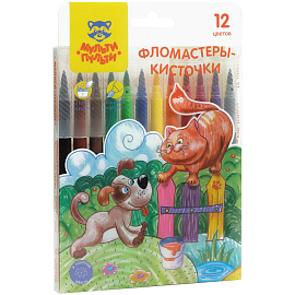 Фломастеры-кисти Мульти-Пульти "Невероятные приключения", 12цв., смываемые, ПВХ бокс, европодвес фото Фломастеры-кисти Мульти-Пульти "Невероятные приключения", 12цв., смываемые, ПВХ бокс, европодвес