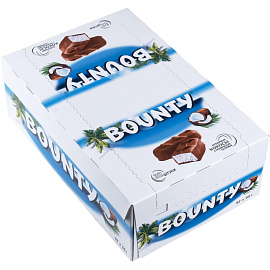 Шоколадный батончик Bounty 55 г, 409456