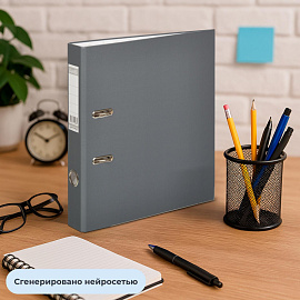 Папка-регистратор Bantex (Attache Selection) Economy Plus 50 мм серая бумвинил/бумага