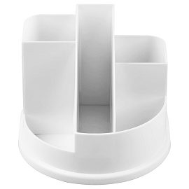 Настольная подставка СТАММ "Авангард", пластиковая, белая