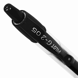 Ручка гелевая автоматическая Pilot BL-G2-5 черная (толщина линии 0.3 мм)