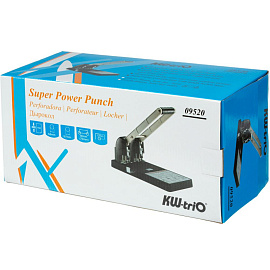 Дырокол мощный KW-Trio до 150 листов черный с линейкой