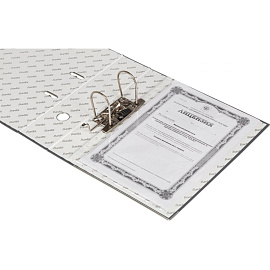 Папка-регистратор Bantex (Attache Selection) Economy Plus 80 мм серая бумвинил/бумага с защитным уголком