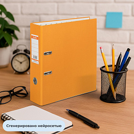 Папка-регистратор Bantex (Attache Selection) Economy Plus 80 мм оранжевая бумвинил/бумага с защитным уголком