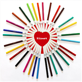 Фломастеры Luxor "Coloring", 24цв., смываемые, ПВХ, европодвес