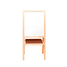 Доска-мольберт магнитно-меловая/маркерная 56x67см Attache Kids лак (с полочкой)