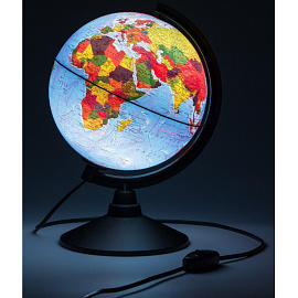 Глобус Globen Классик физико-политический 21 см с подсветкой