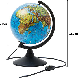 Глобус Globen Классик физико-политический 21 см с подсветкой